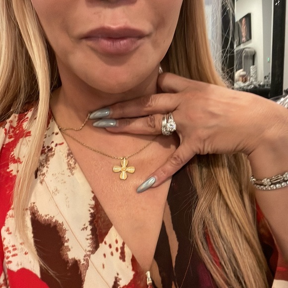 AUTHENTIC Chanel 2001 Cruise collection 24k plated clover rhinestones necklace - Picture 2 of 10